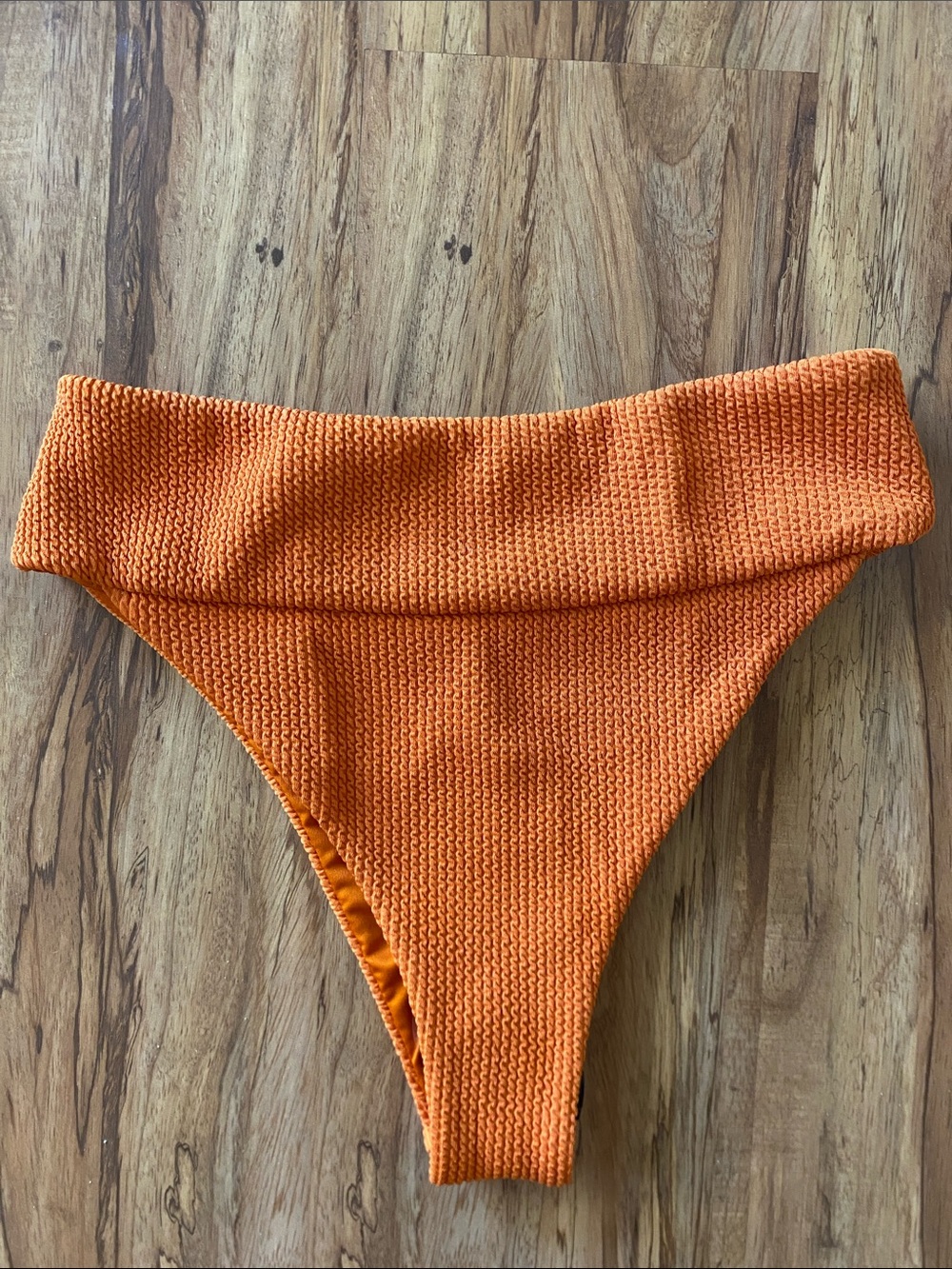Volcom cheeky bottom textured crinkle burnt orange S NWT NEW